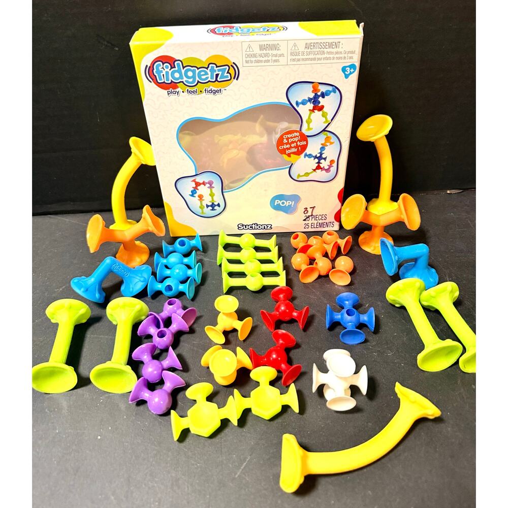 Just Play Fidgetz Suctionz sensory fidget toy set with extra pieces